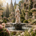 statue fountain in Red marble + White Marble + Black limestone - Image 1
