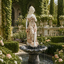 statue fountain in Red marble + White Marble + Black limestone - Image 3