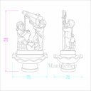 statue fountain in Red marble + White Marble + Black limestone - Image 9