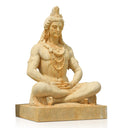 Lord Shiva White Antique Style Marble Statue