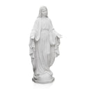 Life-Size White Marble Virgin Mary Statue