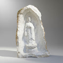 Carved Stone Figure Buddha Grotto Statue 75" tall