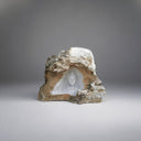 Antique style Stone relief of Kuan Yin Bust in Natural Stone Grotto 47" Tall