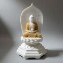 Custom Marble Statues Yellow Onyx and White Marble Buddha