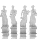 Outdoor Garden Life Size White Marble Greek Four Seasons Gods Statues Beautifully Crafted