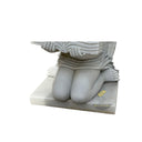 Custom Marble Sculpture White Marble Kneeling Angel with Book