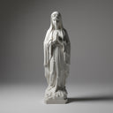 Marble Religious Statues White Marble Praying Virgin Mary with Rosary