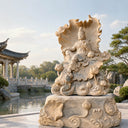 Garden Marble statue in Sunset Red marble - Image 1