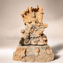 Garden Marble statue in Sunset Red marble - Image 2