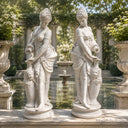 Garden Lady Statue in White marble - Image 2