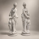 Garden Lady Statue in White marble - Image 1