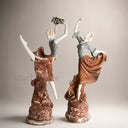 Large Marble Sculpture in white marble + bright red marble - Image 1