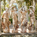 Garden Marble statue for sale in white marble + yellow onyx - Image 2