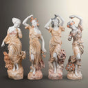 Garden Marble statue for sale in white marble + yellow onyx - Image 1
