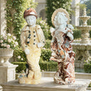 Garden Marble statue for sale in white marble + yellow onyx - Image 2