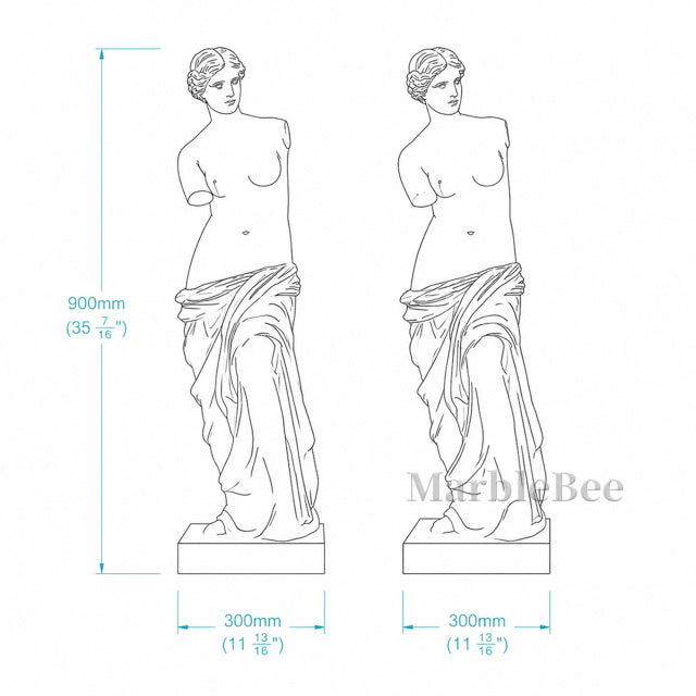 Garden Statue | Venus de Milo Replica | White Marble – Marblebee