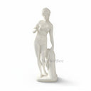 Elegant White Marble Female Sculpture