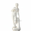 Elegant White Marble Female Sculpture