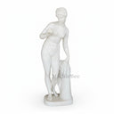 Elegant White Marble Female Sculpture