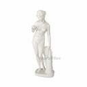 Elegant White Marble Female Sculpture