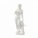 Elegant White Marble Female Sculpture