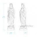 Exquisite White Marble Statue of St. Mary