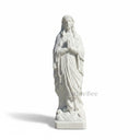 Exquisite White Marble Statue of St. Mary