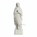 Exquisite White Marble Statue of St. Mary