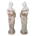 Pair Of Elegant Goddess Marble Statues