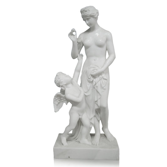 Venus and Cupid Marble Statue