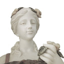 White and Brown Marble Athena Garden Statue