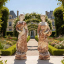 Harvest Maidens – Dual Marble Statue Pair