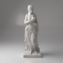 Allegory of Modesty – White Marble Sculpture