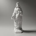Sacred Heart of Jesus – Hand-Carved White Marble Statue