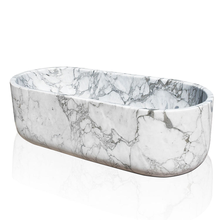 Marble bathtub by white marble on promotion, large size and high polished, available at a discount