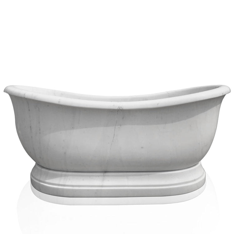 Marblebee Natural stone freestanding marble bathtub in French traditional style in stock for sale