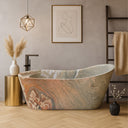 Unique Marble Bathtub Verde Rosato Imperiale