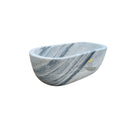 White Marble Bath | Italian Bianco Azzurro 68.50" Long
