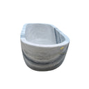 White Marble Bath | Italian Bianco Azzurro 68.50" Long