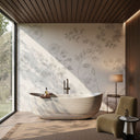Marble tub in Cloudline White marble - Image 2