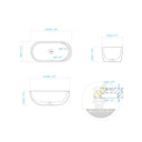 Marble bathtub in Cloudline White marble - Image 11