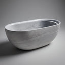 Marble bathtub in Cloudline White marble - Image 1