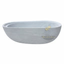 Marble bathtub in Cloudline White marble - Image 8