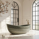 Stone bathtub in Light Green marble - Image 6