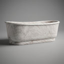 Marble tub in Bianco Puro - Image 1