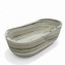 Marble bathtub in Vento Bianco - Image 9