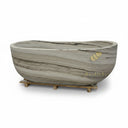 Marble bathtub in Vento Bianco - Image 5