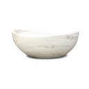 Luxurious Oval Moon White Marble Bathtub