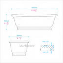 Opulent White Marble Bathtub | Freestanding Luxury Tub