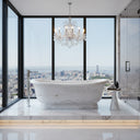 Opulent White Marble Bathtub | Freestanding Luxury Tub
